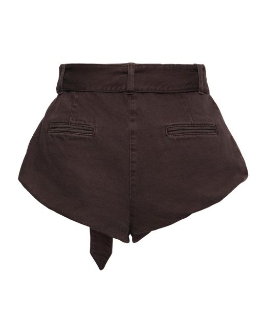Magda Butrym Brown Flared Denim Shorts