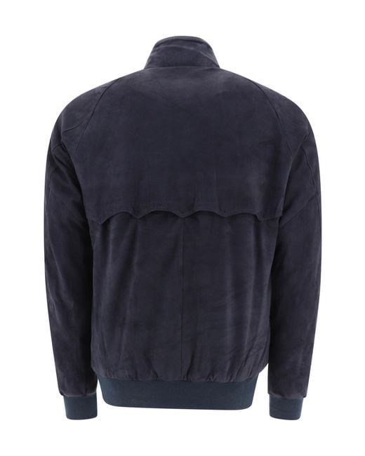 Baracuta Blue G9 Zip-Up Bomber Jacket for men