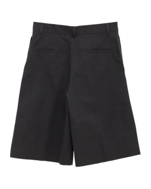 Totême  Black Tailored Wide-Leg Shorts