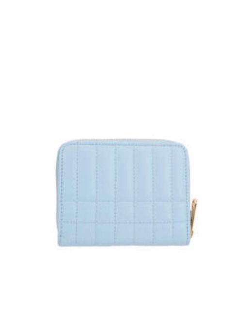 Burberry Blue Lola Quilted Zipped Wallet