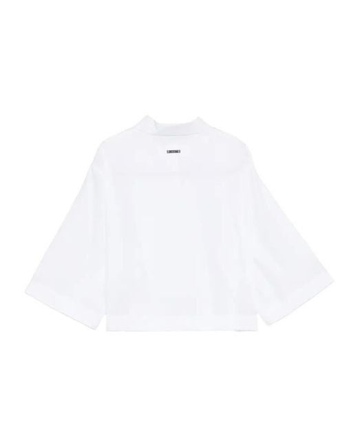 Iceberg White Eyelet-Detail Shirt