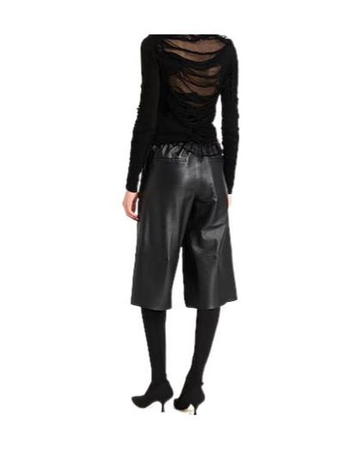 MM6 by Maison Margiela Black Solid Color Knit Top
