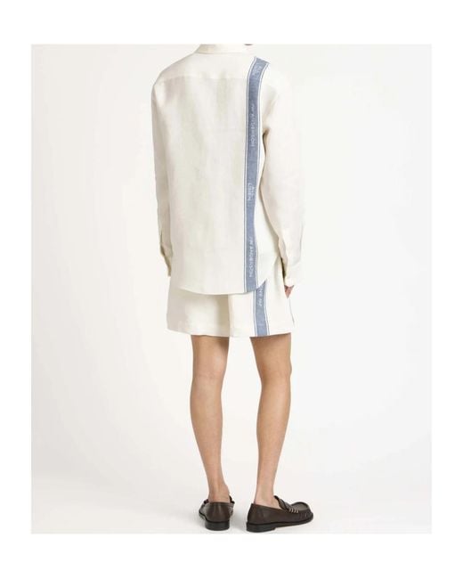 J.W. Anderson White Jw Anderson Logo Tape Shorts for men