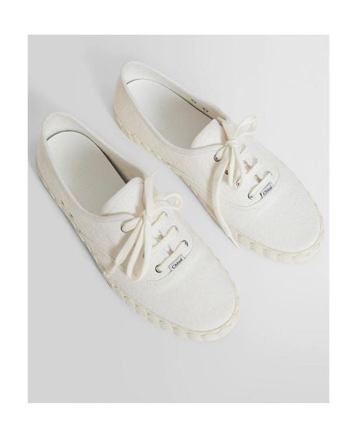 Chloé White Robyn Lace-Up Sneakers