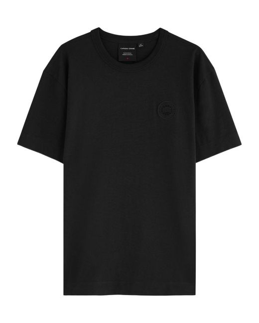 Canada Goose Black Gladstone Logo Cotton T-Shirt for men