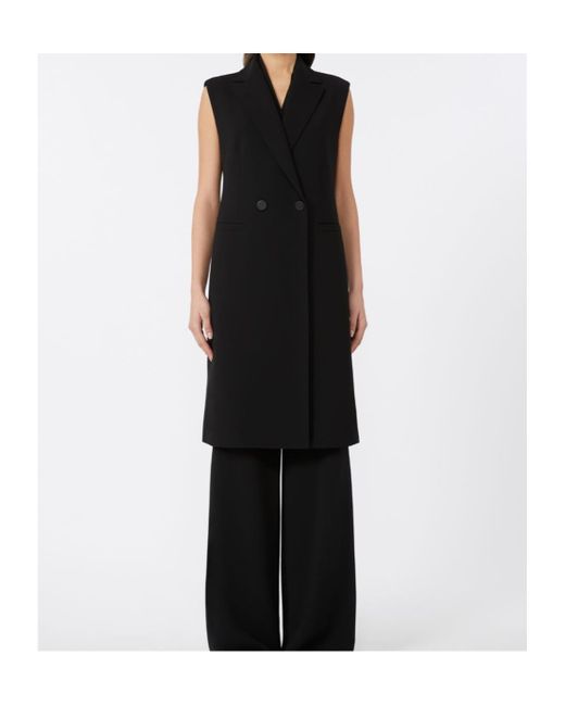 Max Mara Black Double-Breasted Cady Jacket