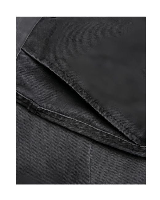Represent Gray Zip-Detailed Washed Trousers for men