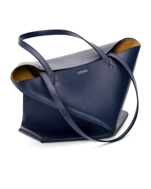 Loewe Blue Puzzle Fold Medium Top Handle Bag