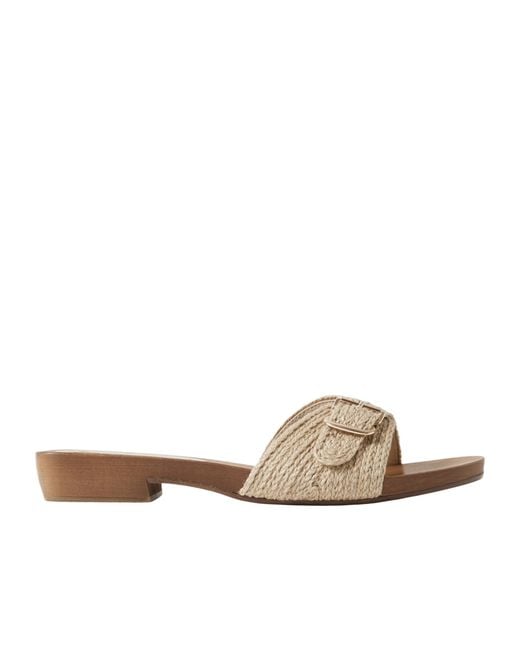 Gabriela Hearst White Clover Buckle Slippers