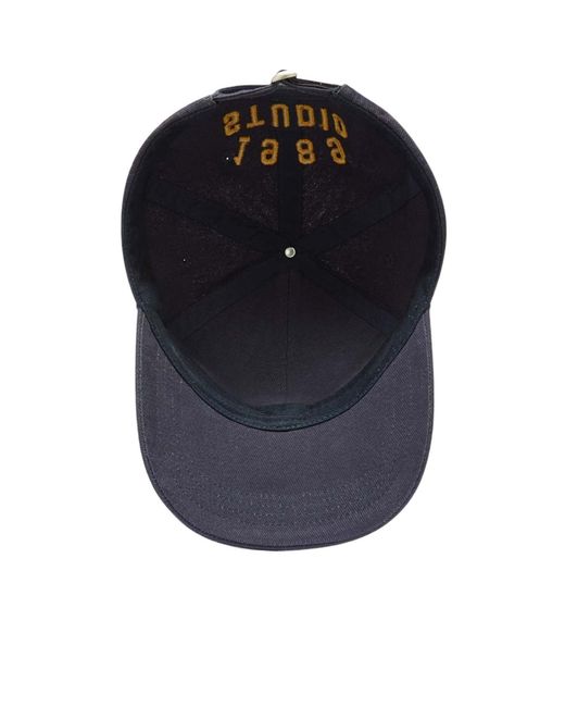 1989 STUDIO Blue Logo Embroidered Cap for men
