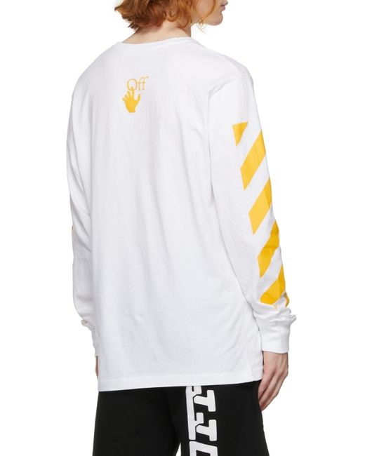 Off-White c/o Virgil Abloh White Caravaggio Painting Printed Crewneck T-Shirt for men