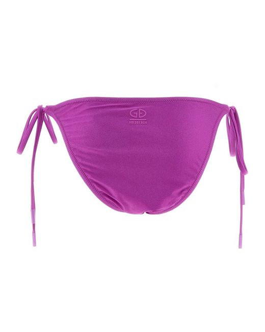 Goldbergh Purple Kaia Crystal Tie Bikini Briefs