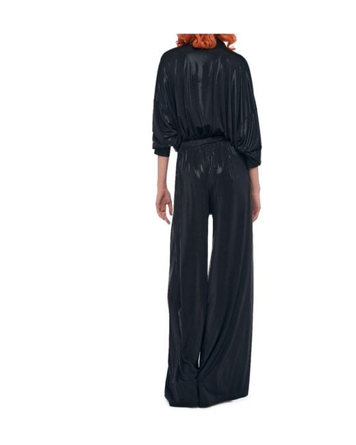 Norma Kamali Black Super Os Bf Nk Shirt Bodysuit