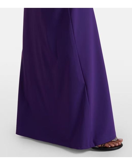 Christopher Esber Purple Halterneck Open-Back Maxi Dress