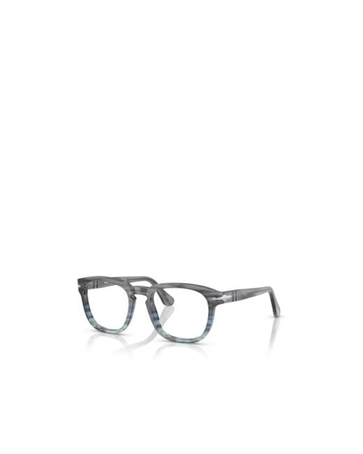 Persol Metallic Striped Square-Frame Glasses for men