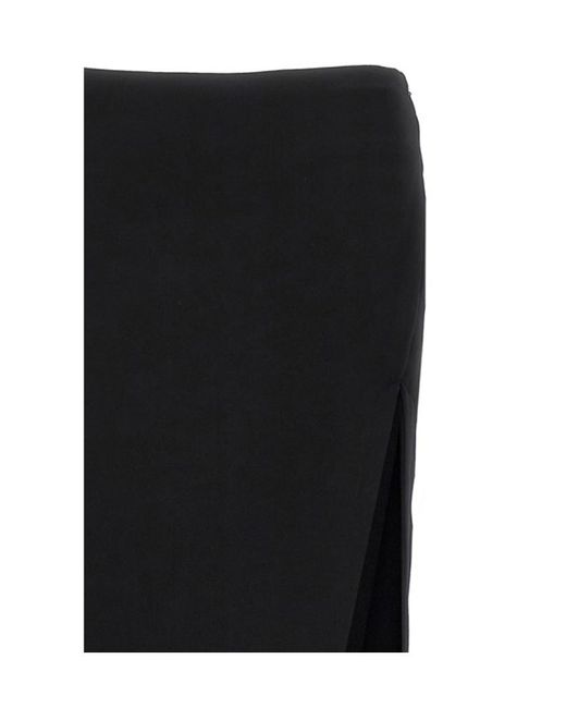 Ann Demeulemeester Black Janita Asymmetrical Front Split Skirt