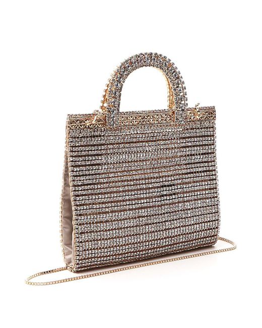 Rosantica Brown Teodora Crystal Handbag