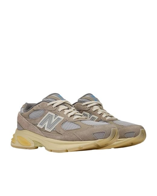 New Balance Gray 2010 Lace-Up Sneakers for men