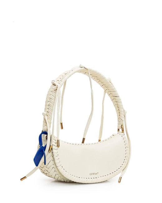 Off-White c/o Virgil Abloh White Braided-Trim Top Handle Bag