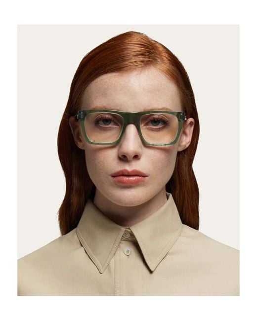 Ferragamo Metallic Optical Glasses for men