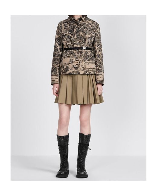 Dior Natural Pleated Short Skirt