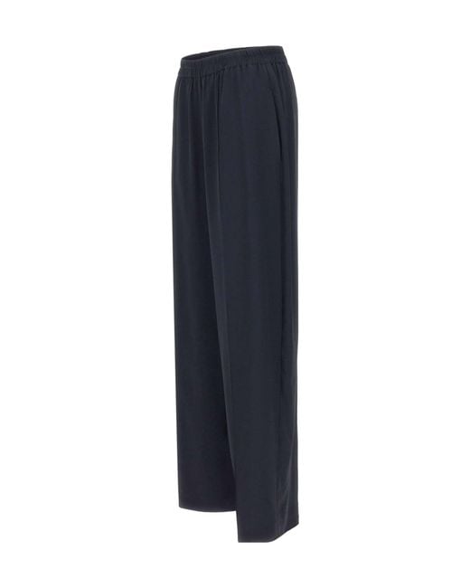 Fabiana Filippi Blue Wide-Leg Crepe Pants