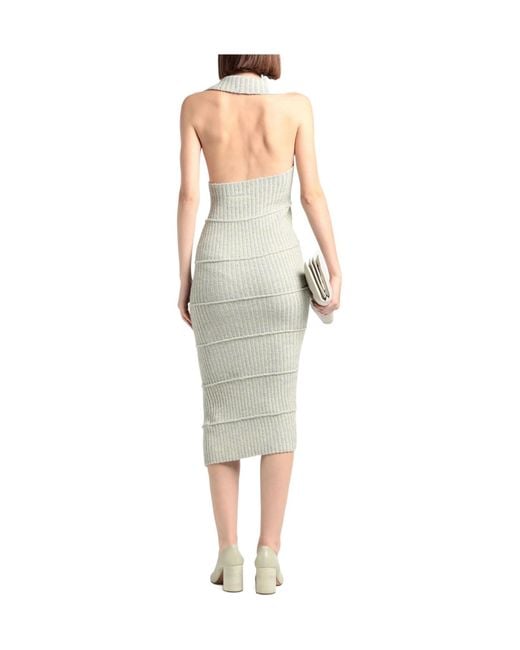 MM6 by Maison Margiela Blue Sleeveless Turtleneck Dress