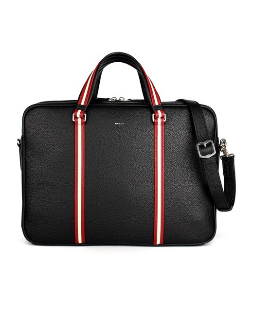 Bally Black Stripe Detail Briefcase for men