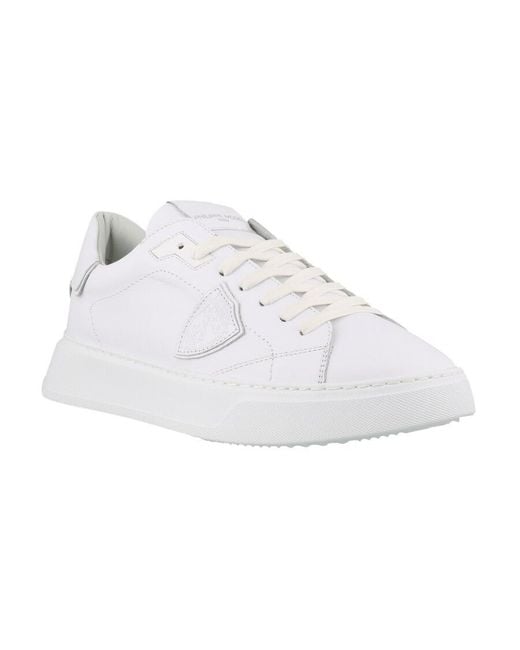Philippe Model White Temple Low-Top Sneakers for men