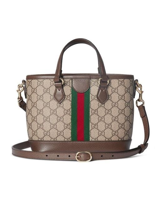 Gucci Brown Ophidia Small Tote Bag