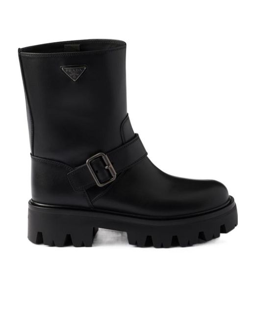 Prada Black Leather Boots