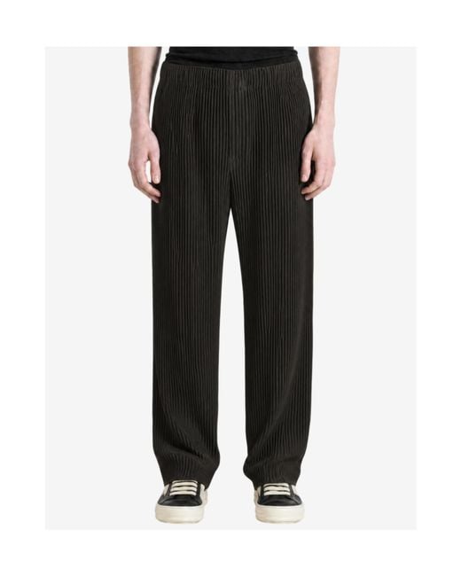Homme Plissé Issey Miyake Gray Monthly Colors July Pleated Trousers for men