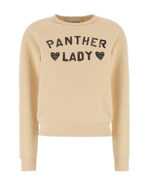 Valentino White Crewneck Long-Sleeved Sweatshirt