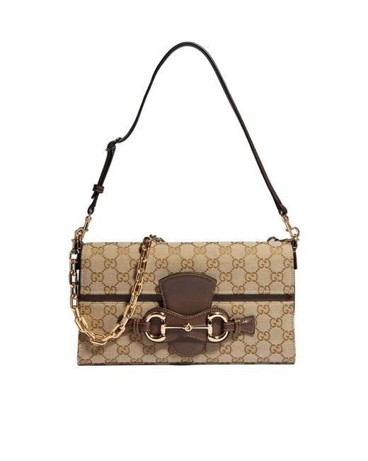Gucci Metallic Horsebit Ristretto Medium Shoulder Bag