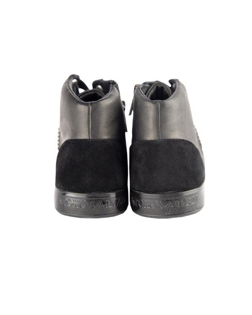 Emporio Armani Brown Logo Casual Sneakers