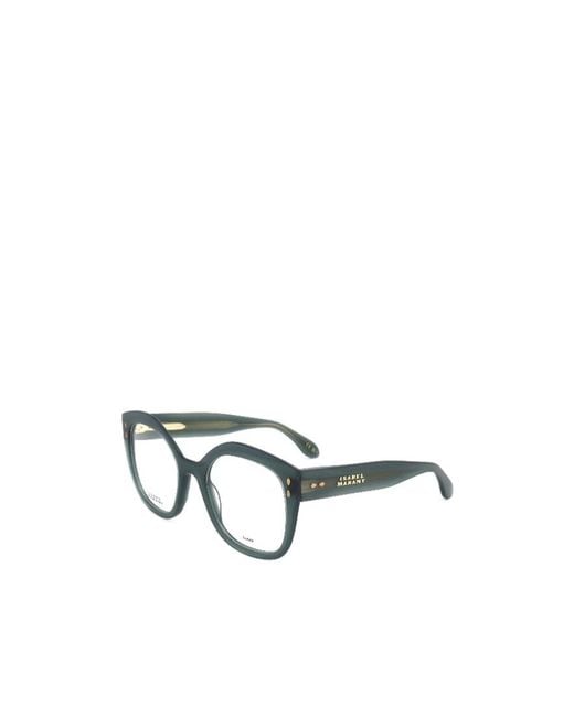 Isabel Marant White Full-Rimmed Glasses (With Non-Prescription Lenses)