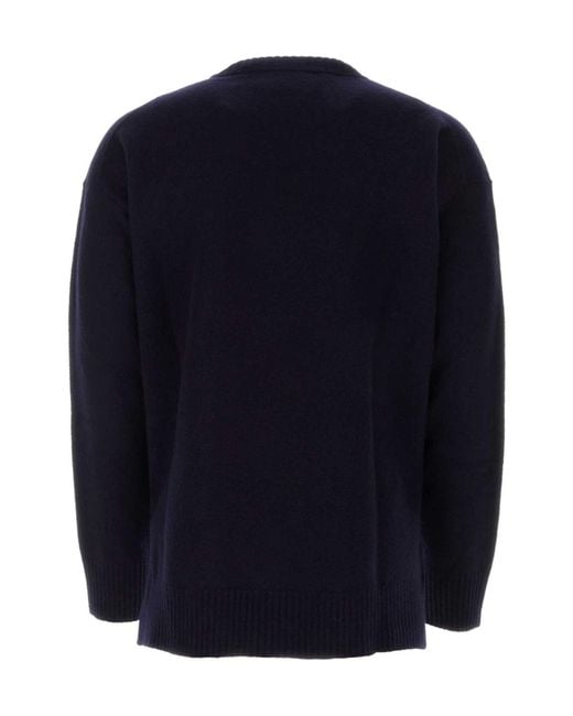 Jil Sander Blue Crewneck Knitted Jumper for men