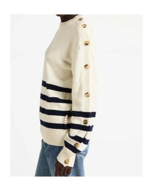 J.W. Anderson Natural Jw Anderson Buttoned Sleeve Breton Jumper
