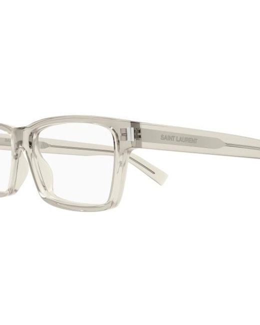 Saint Laurent White Eyewear Sl 622 Rectangular Glasses And Frames for men