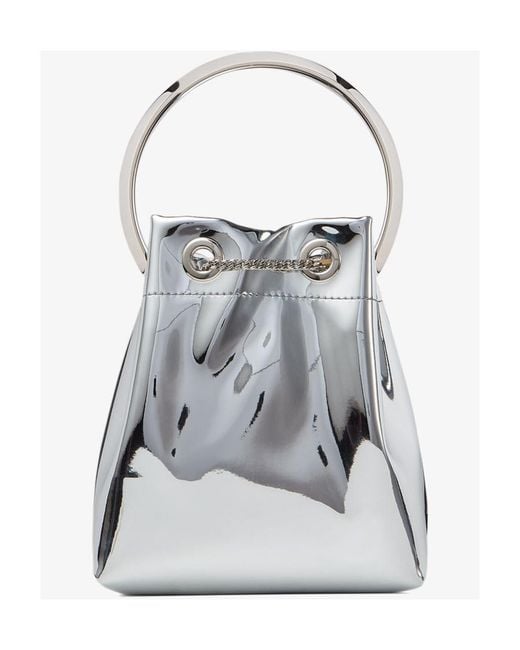 Jimmy Choo White Bon Bon Series Mini Shoulder Bags