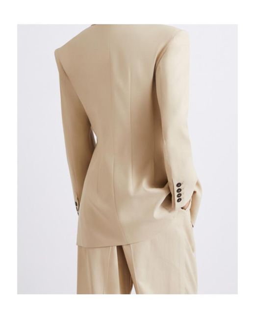 Marella Natural Stretch Viscose-Blend Twill Blazer