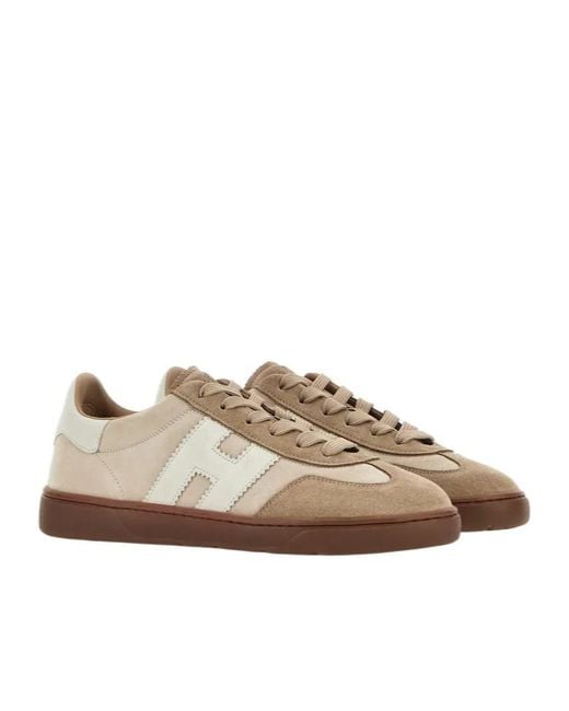 Hogan Brown Cool Side H Patch Sneakers