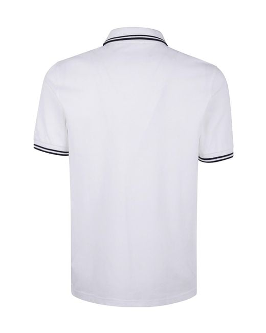 Fred Perry White Tipped Logo Polo Shirt for men