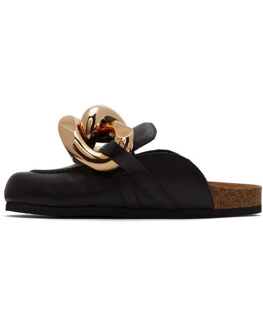 J.W. Anderson Black Chain Muller Shoes