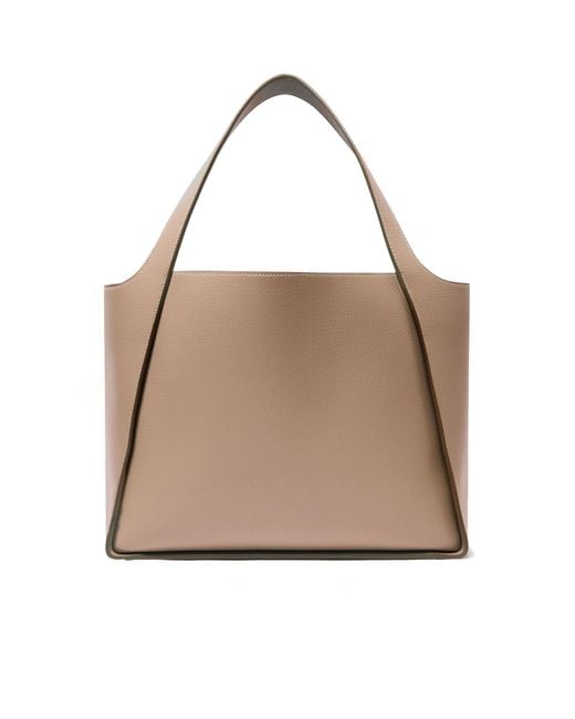 Stella McCartney Natural Logo Perforated Tote Bag
