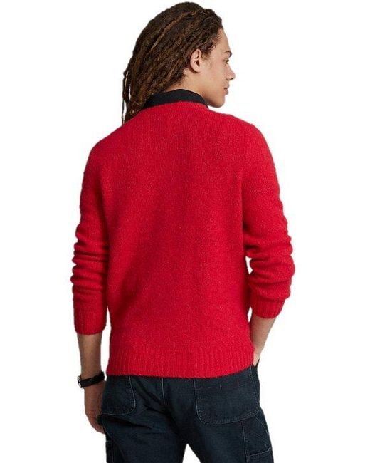 Polo Ralph Lauren Logo Embroidered Crewneck Jumper for men