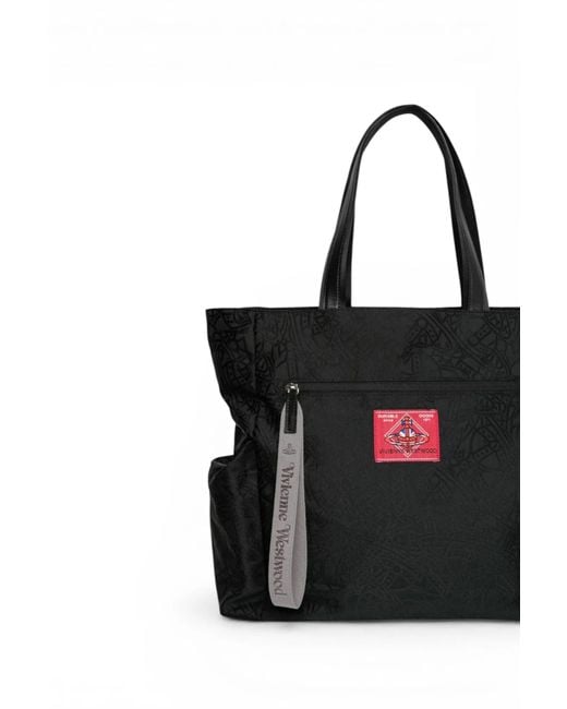 Vivienne Westwood Black Logo Tote Bag