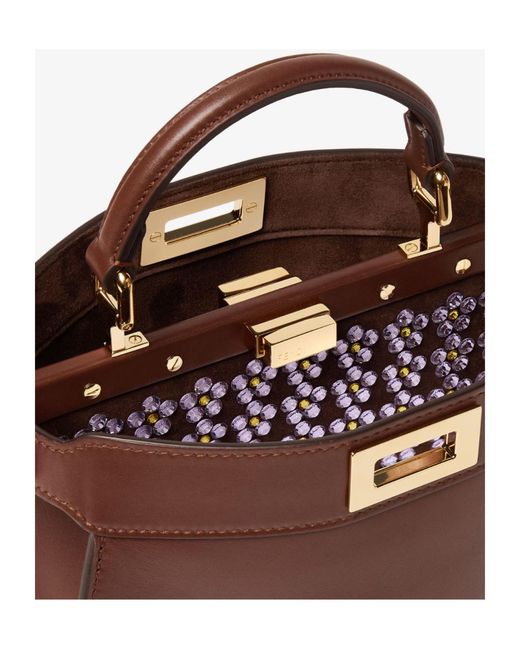 Fendi Brown Peekaboo Iseeu Small Tote Bag