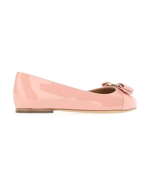 Ferragamo Pink Varina Ballerinas