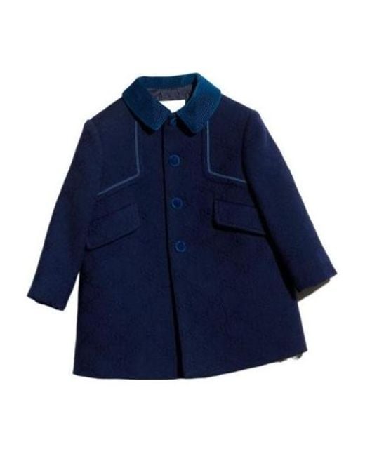 Gucci Blue Gg Coat
